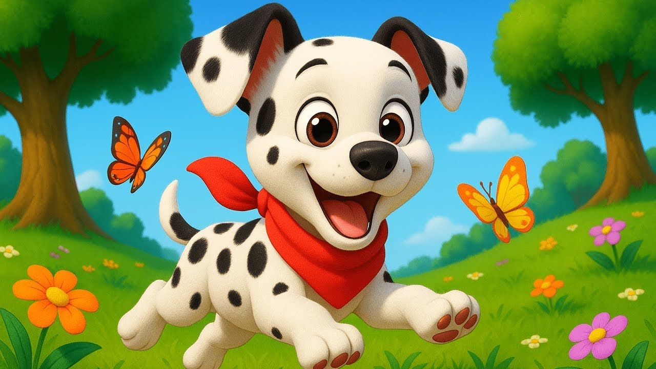 Canción del Dálmata con Bufanda Roja 🐶🎶 Música Infantil Divertida para Niños