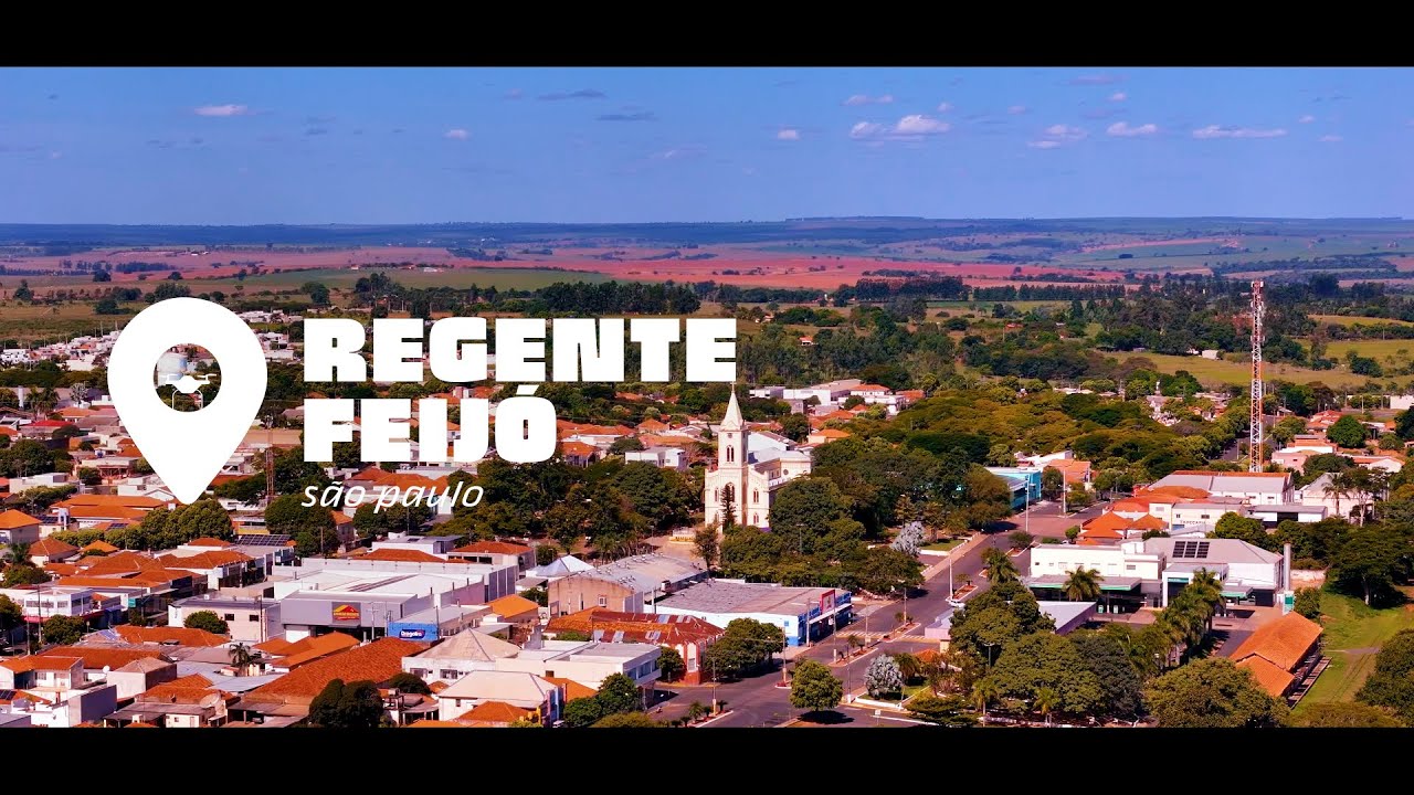 Vista a&eacute;rea da cidade de Regente Feij&oacute;/SP