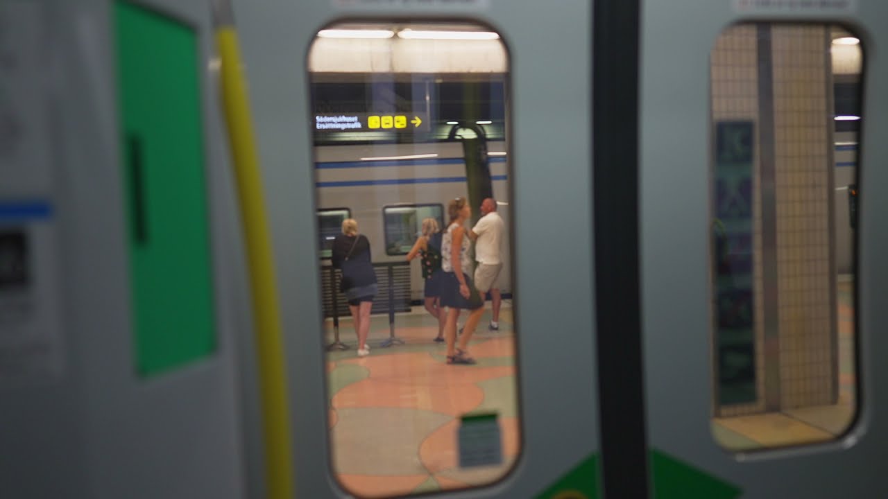 Sweden, Stockholm, train ride from Tullinge to Årstaberg