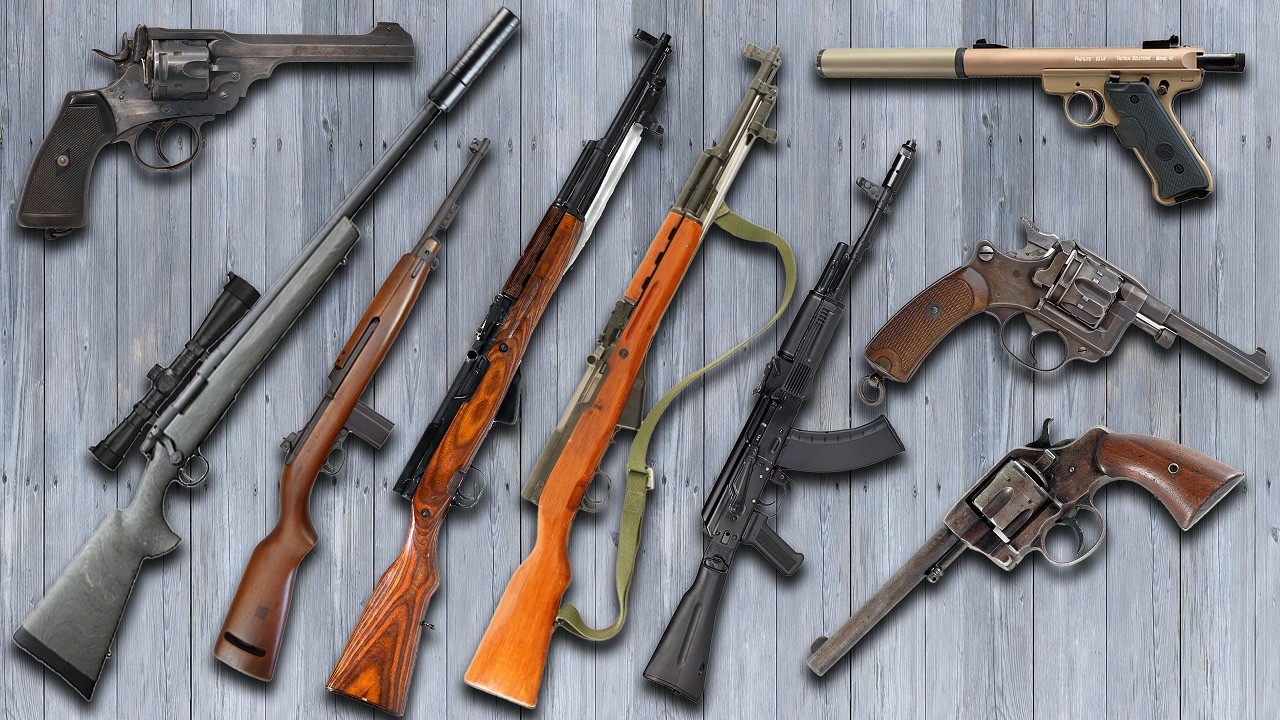 Misha's Guns Compilation 1 - Ruger 22, AK-103, M1 Carbine, SKS, Webley, Remington 700, Lebel, Colt