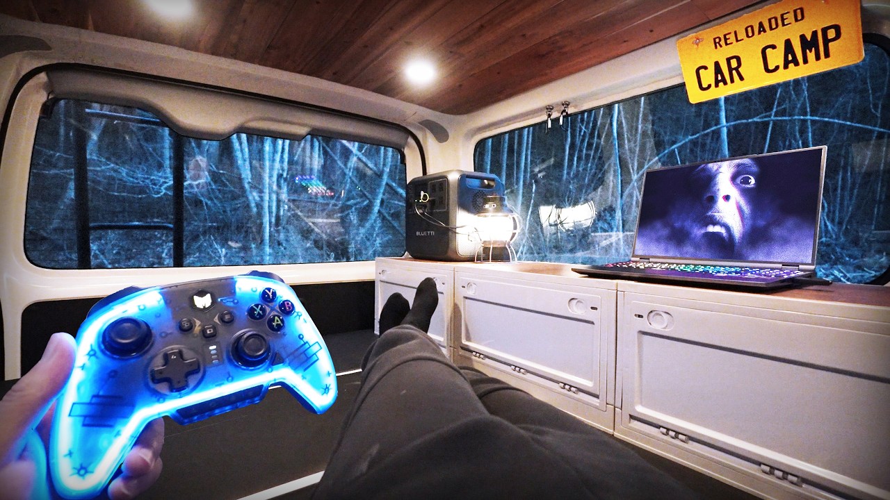 Solo Horror Game Car Camping in an Abandoned Forest.