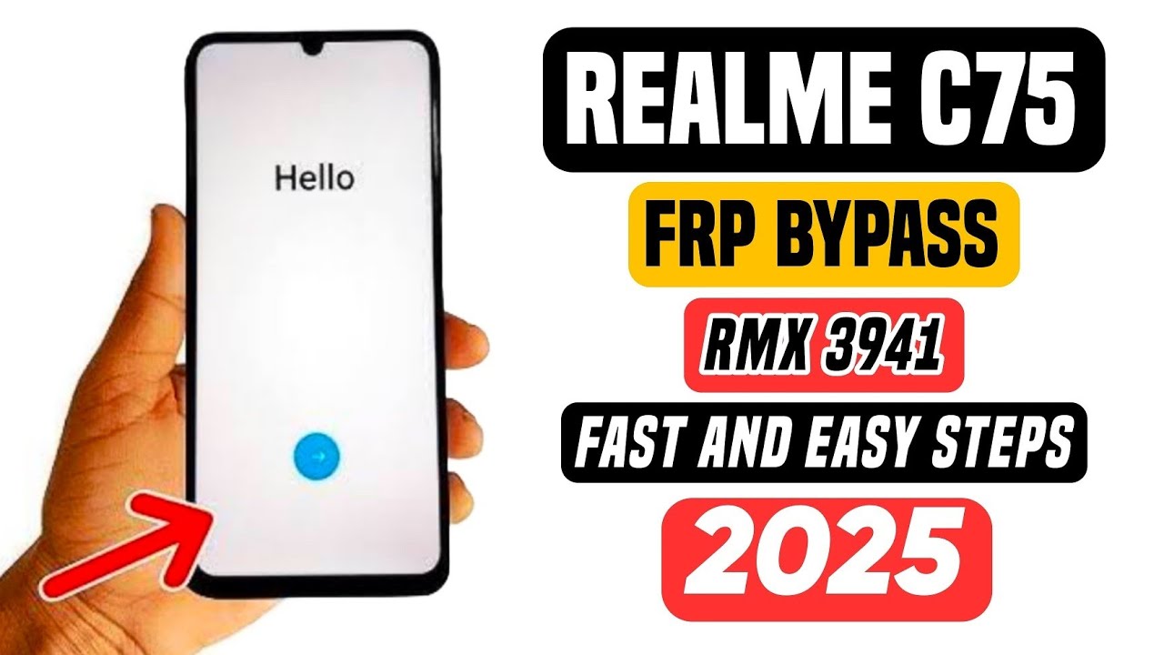 REALME C75 (RMX3941) Frp Bypass Without PC 2025 | How to Frp Bypass Realme C75