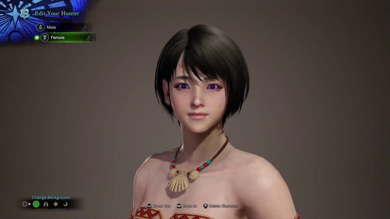 Monster Hunter World: Iceborne - Character creation (female anime style)