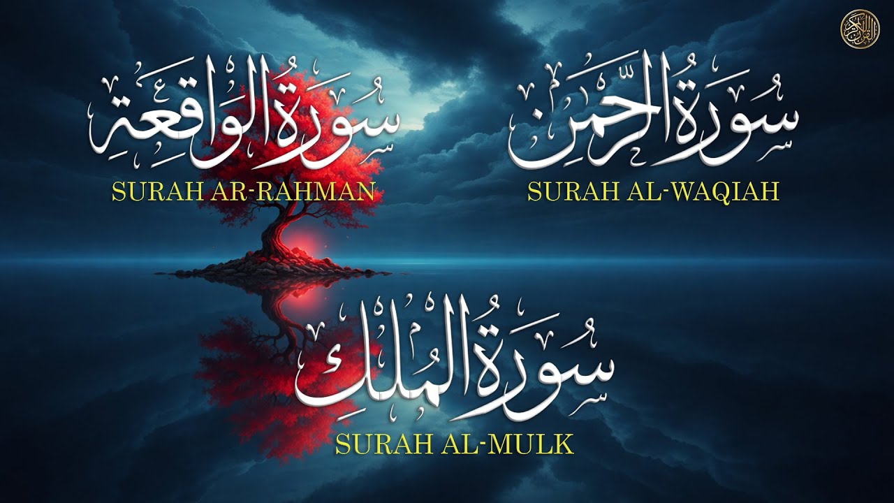 سورة الواقعة • الملك • الرحمن | تلاوة هادئة تريح القلب – القارئ علاء عقل