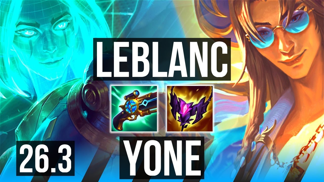 LEBLANC vs YONE (MID) | Perfect KDA: 12/0/5 | KR Master | 26.3