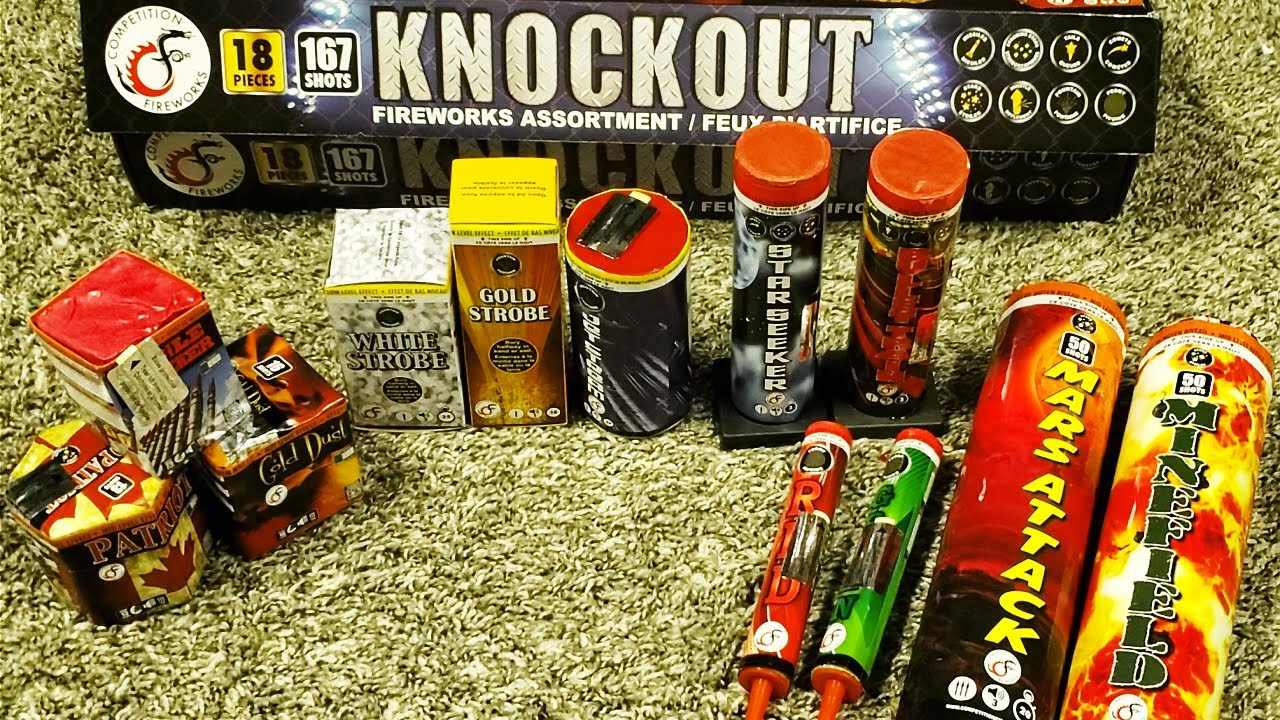 KNOCKOUT FIREWORKS ASSORTMENT BY COMPETITION FIREWORKS *Unboxing And Setting It All Off