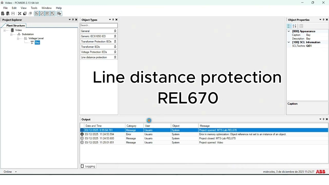 ABB REL670 - 02: Conexión Online y Connectivity Package