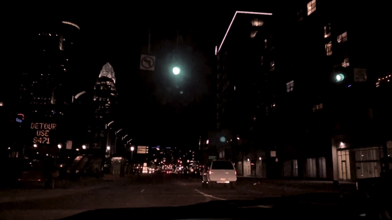there's still a light in the house but you're driving through downtown cincinnati