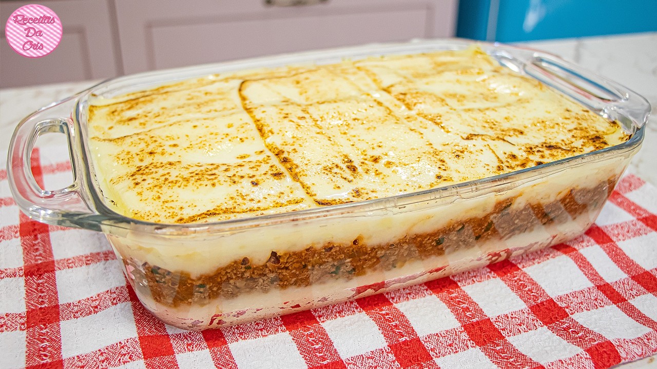 ESCONDIDINHO DE CARNE MOÍDA COM BATATAS, UM PRATO CHAMADO MADALENA! DELÍCIOSO DEMAIS, FÁCIL DE FAZER
