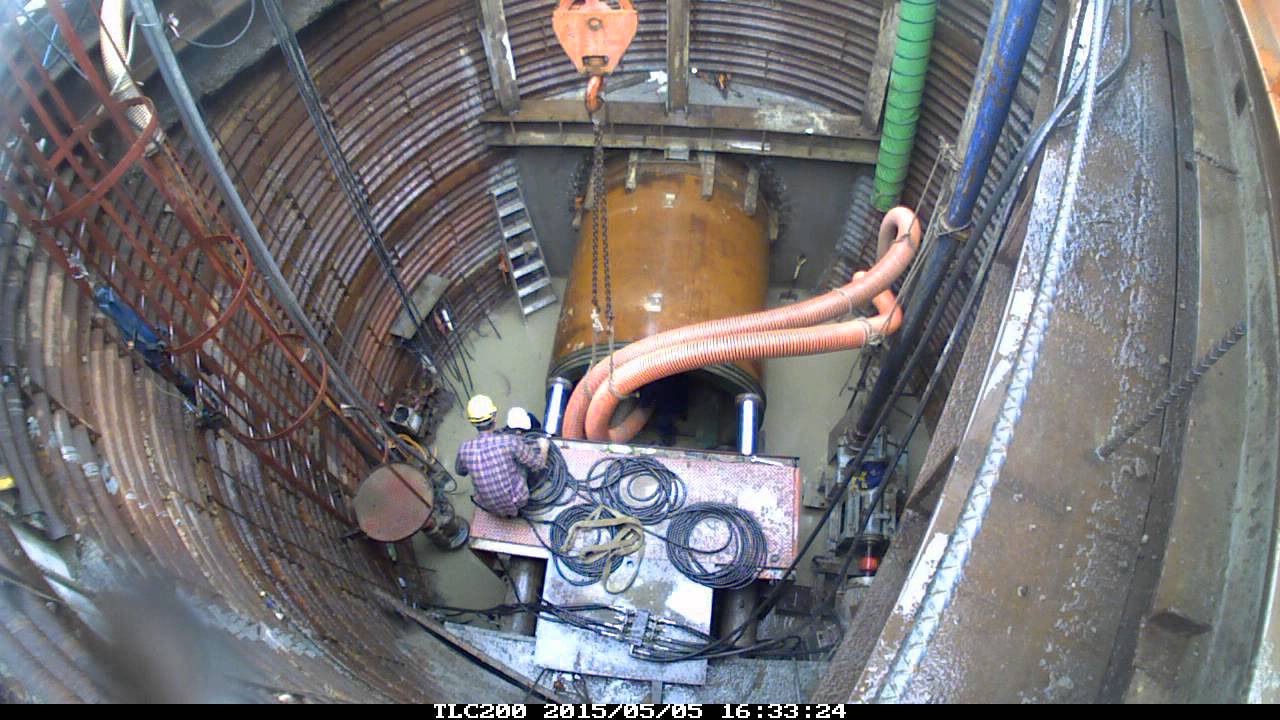 污水下水道-∮1800mmRCP推進坑內作業