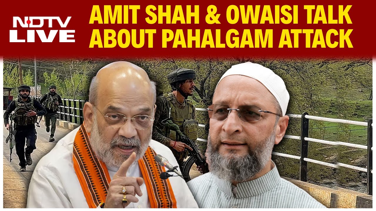 Pahalgam Terror Attack | Amit Shah And Asaduddin Owaisi Talk On Jammu Kashmir Terror Attack | J&K