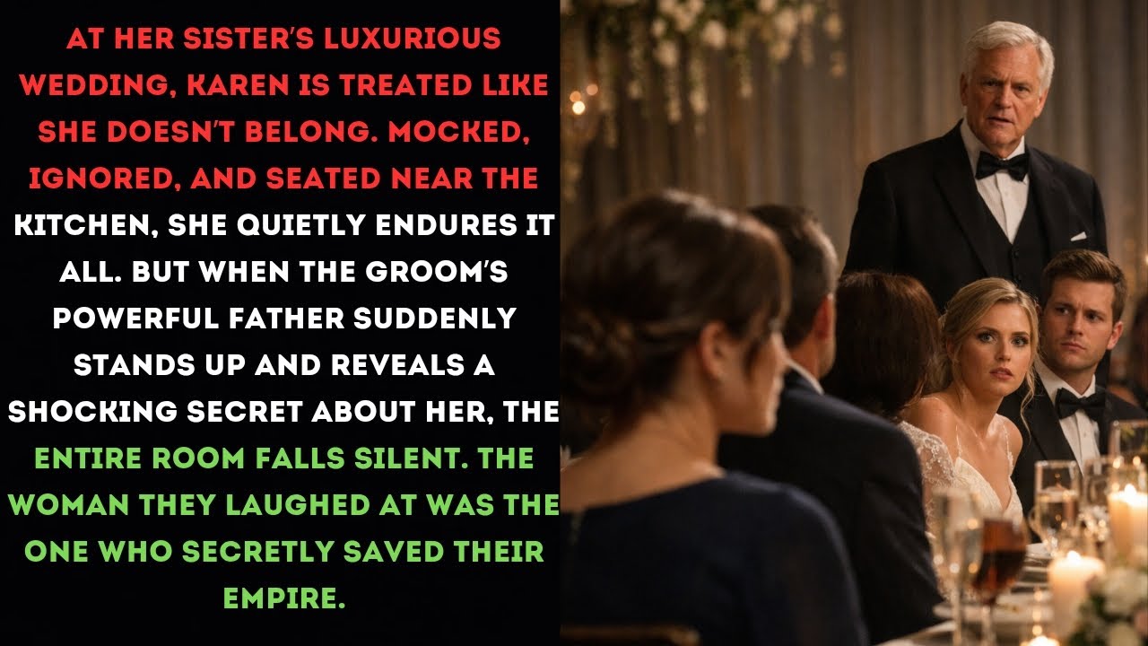 They Humiliated the “Invisible” Sister at the Wedding… Until the Groom’s Father Revealed the Truth