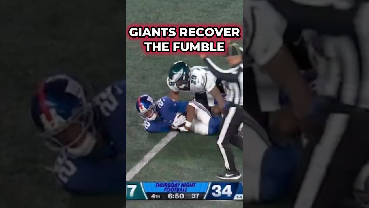 Giants Recover The Fumble To Seal Win Over Eagles On Thursday Night Football 