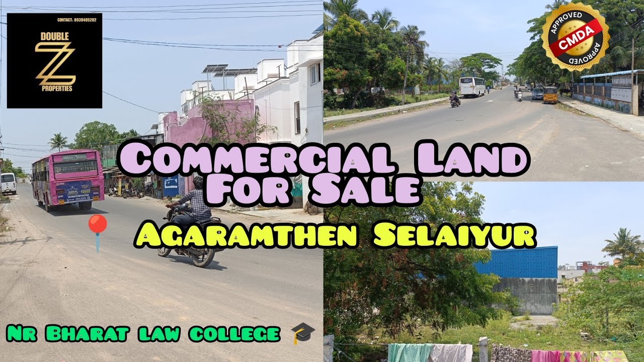 COMMERCIAL Land ⛳ for sale in Agaramthen Selaiyur| East Tam| Corner plot| Nr from Eastern Bypass 🔥😍