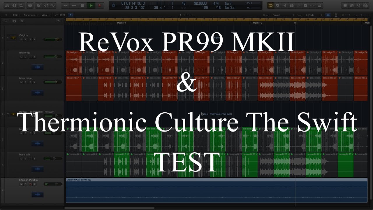 ReVox PR99 MKII + Thermionic Culture The Swift EQ test with Drum & Bass Loops