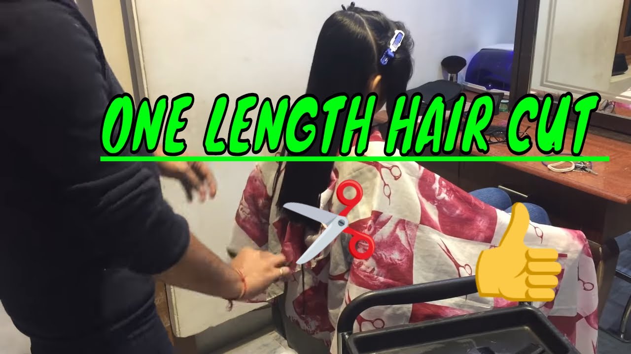 #BASICCUTTING ONE LENGTH HAIR  CUT 🔥🔥🔥 2019