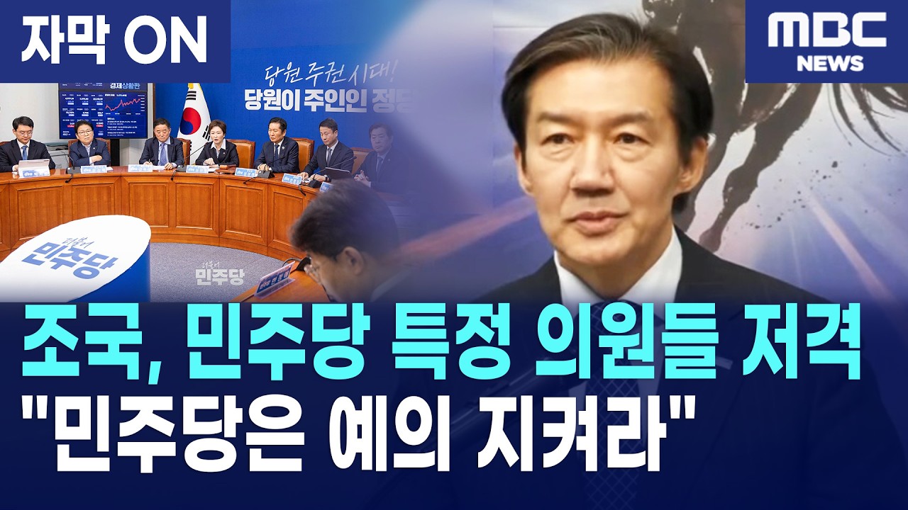 [자막] 조국, 민주당 정청래 합당 제안 뒤 벌어진 비방에 일침