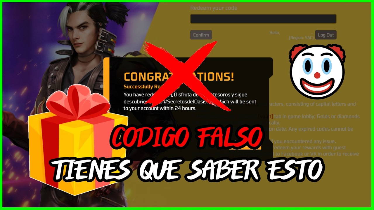 ¡FALSO Código ESPECIAL! Cómo CONSEGUIR Código SECRETO DEL OASIS PREMIO EXCLUSIVO GRATIS Free Fire🔥