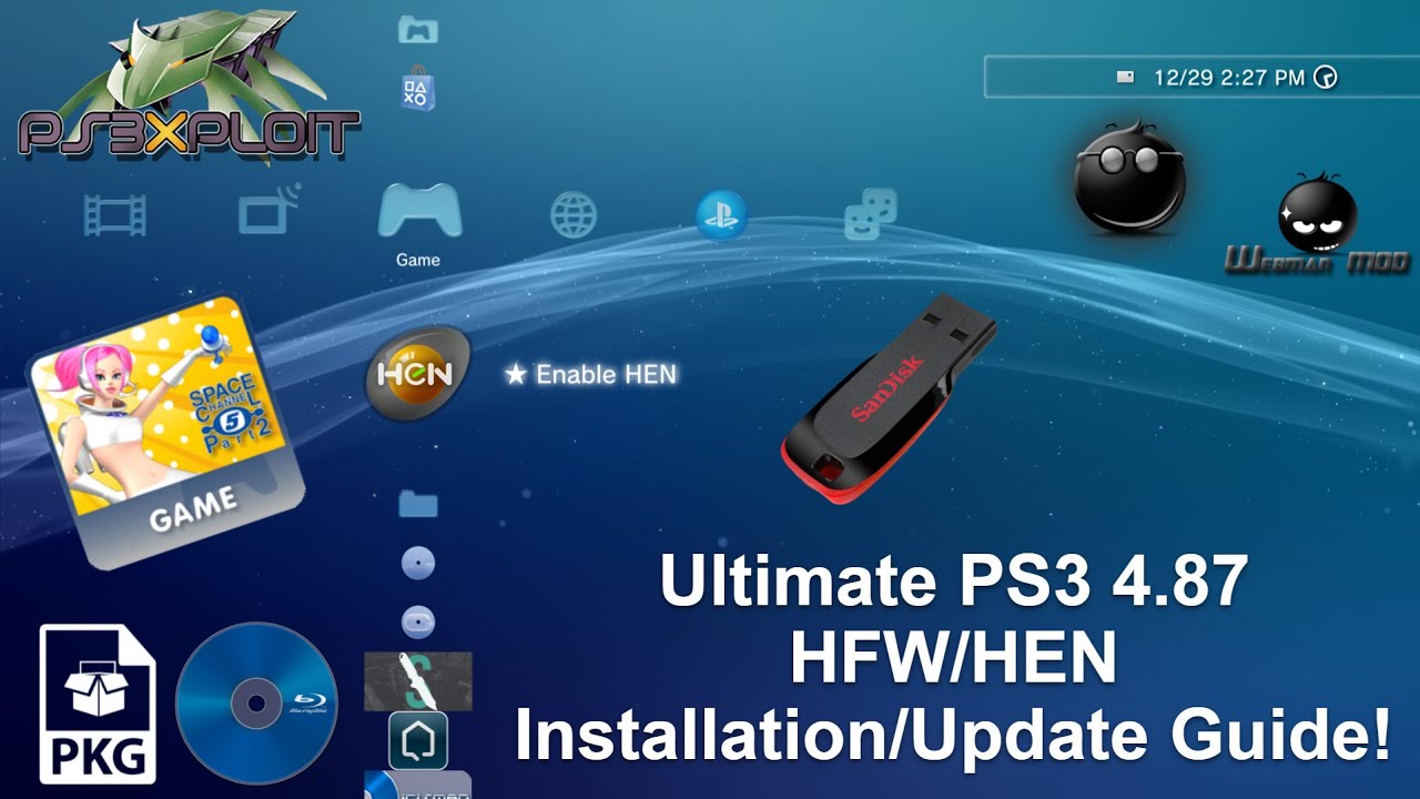 Полное руководство по установке/обновлению PS3 4.87 HFW/HEN! + Homebrew, игры и советы. (Для новичков)
