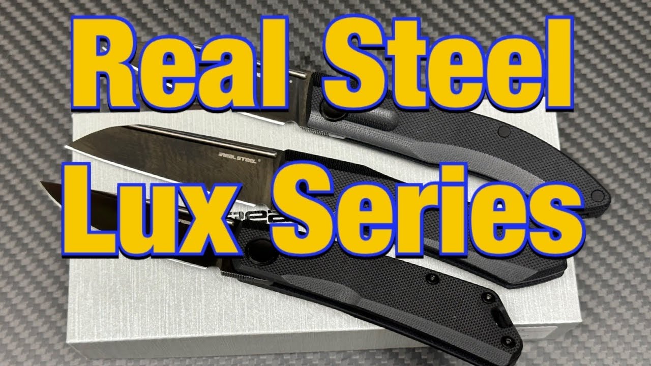 Real Steel Lux series slip joint knives  New composite clips and spacers ! Super lightweight !