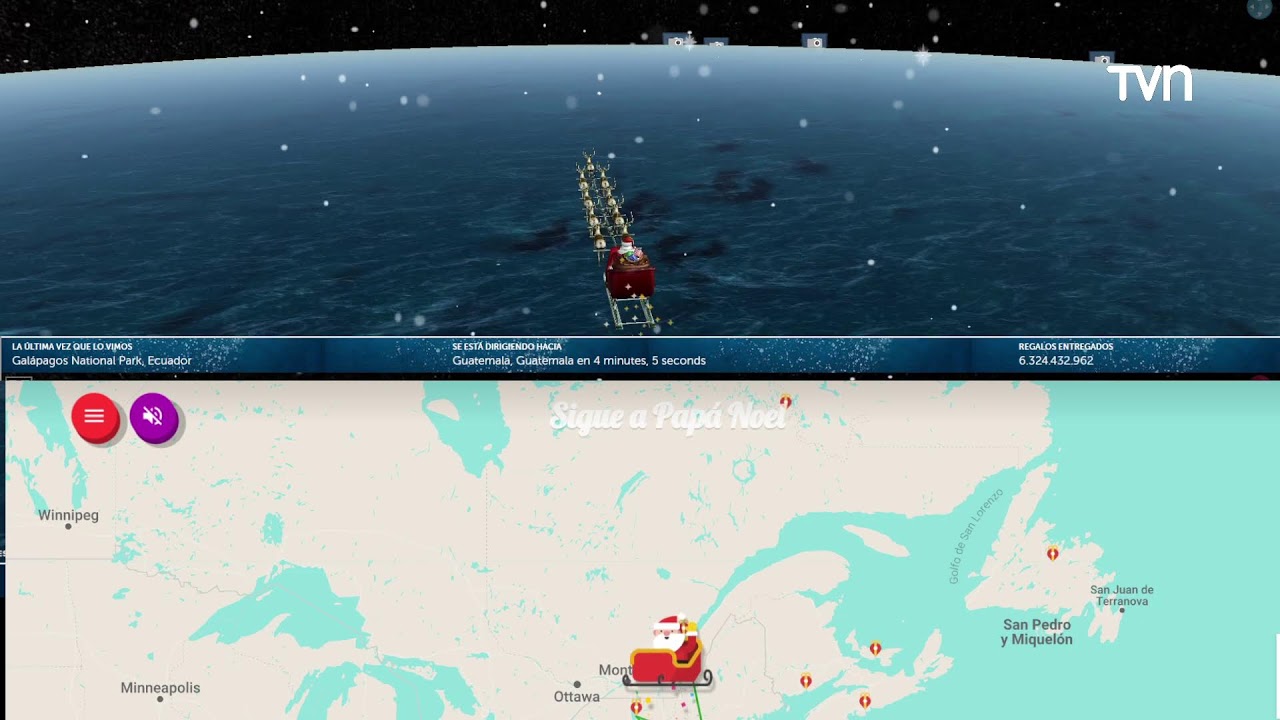 ¿Dónde está el Viejito Pascuero? Sigue a Santa Claus por el mundo en vivo y en directo