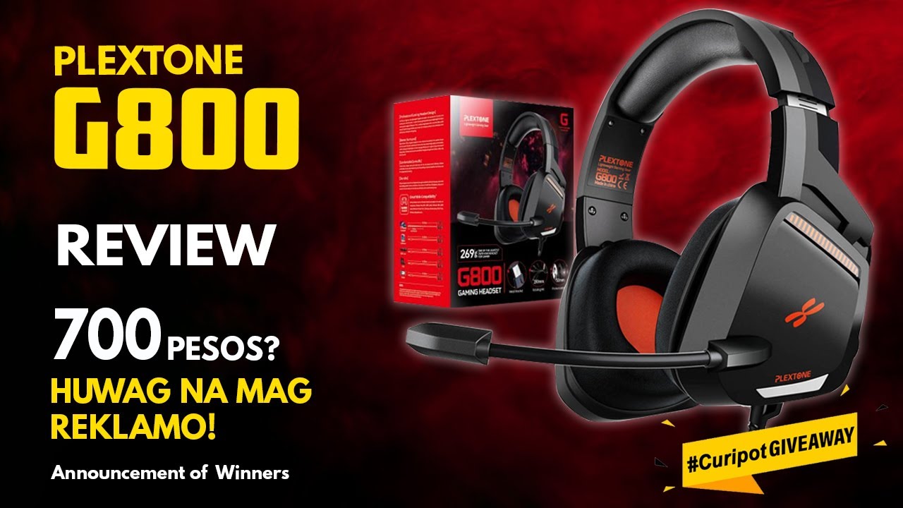 Lightweight Budget Headset Plextone G800 Review w/ Mic Test (Tagalog)