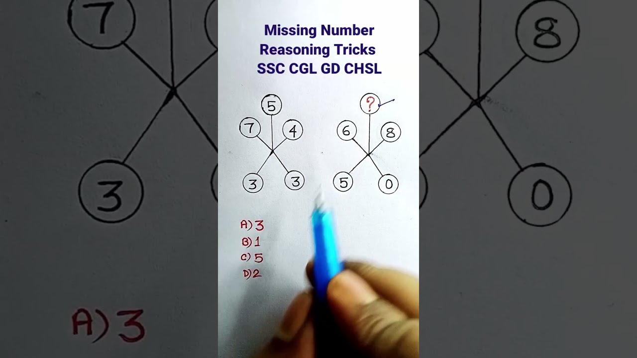 Missing Number| Missing Number Reasoning| Reasoning Tricks| Reasoning Classes| SSC CGL GD| #shorts