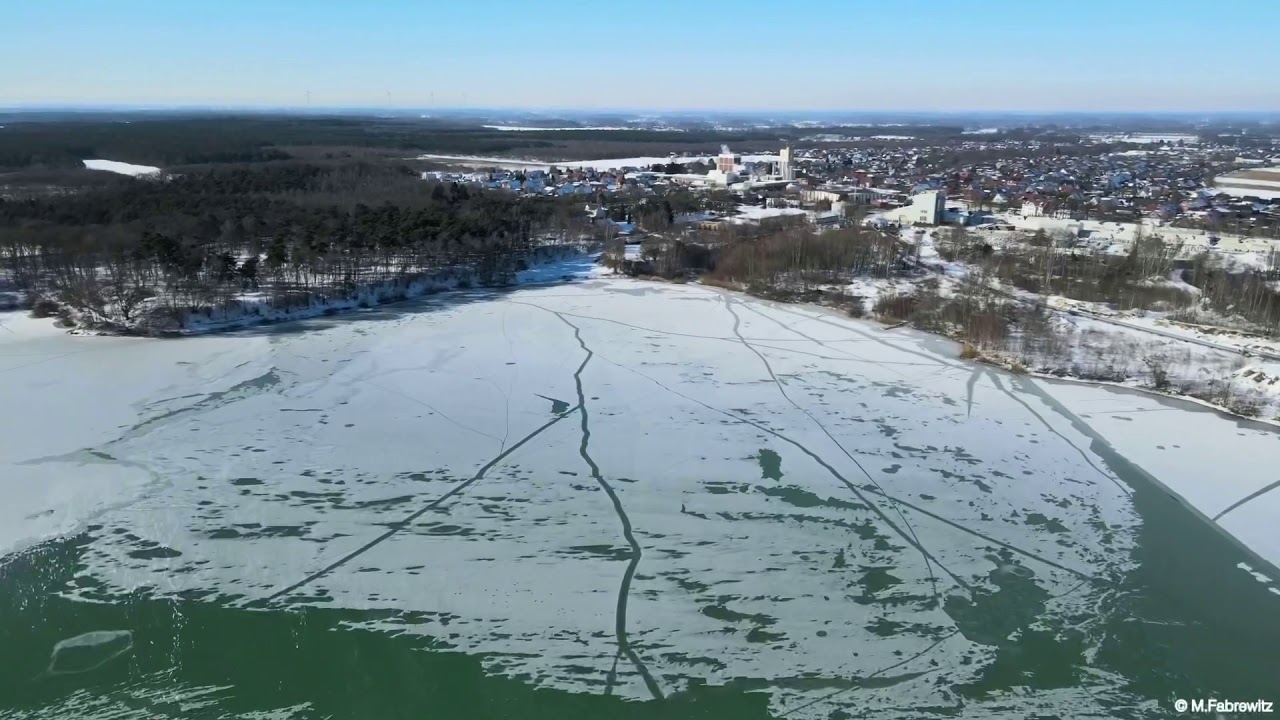 Holdorf - 13.02.2021 - Kalksandsteinsee / Holdorf Bahnhof - Drohne