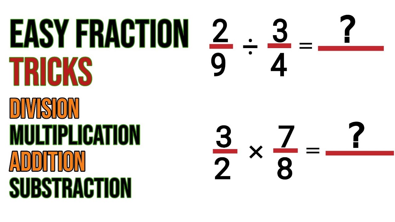 Fraction Hacks That Make Math a Breeze! 😎 Easy Add, Subtract, Multiply & Divide Tricks
