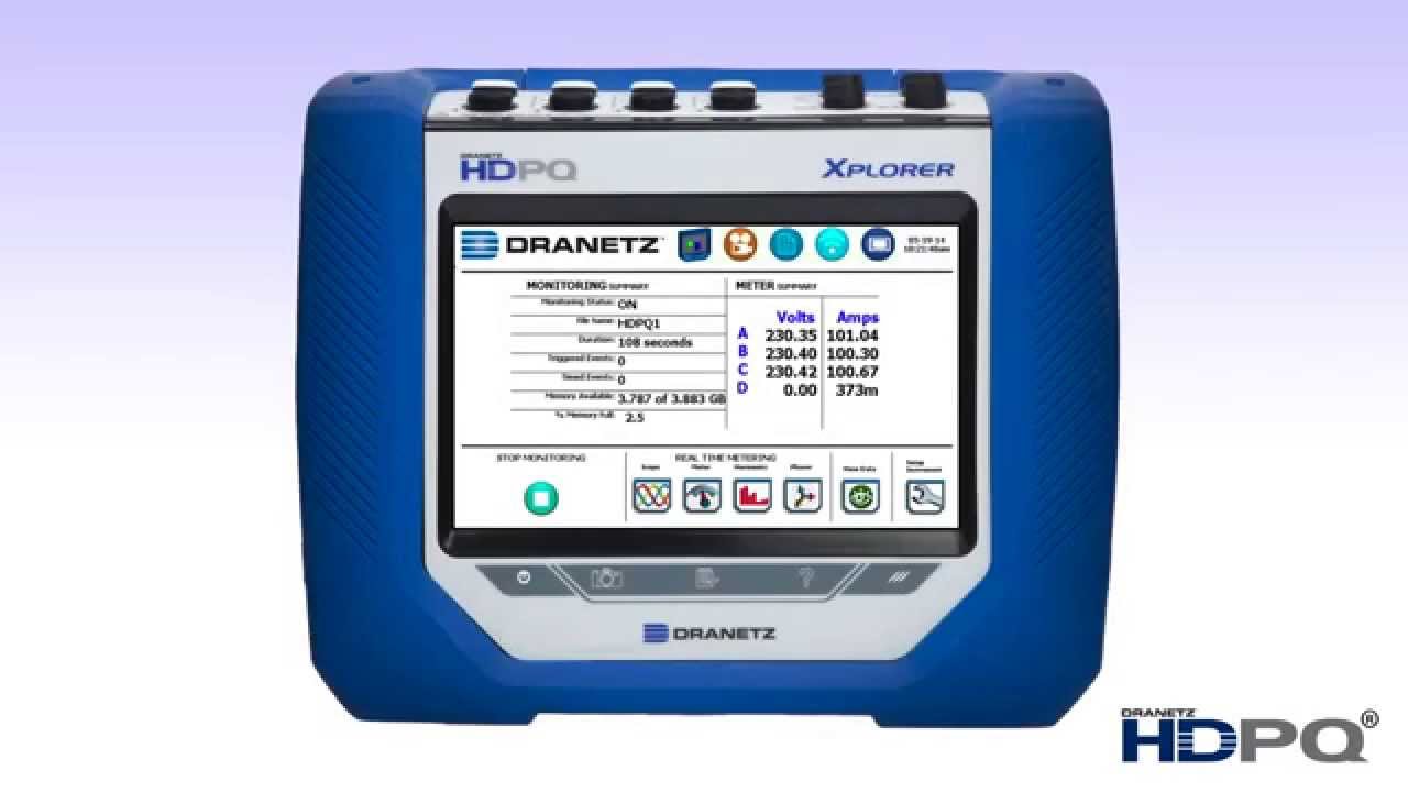 Dranetz HDPQ User Interface.