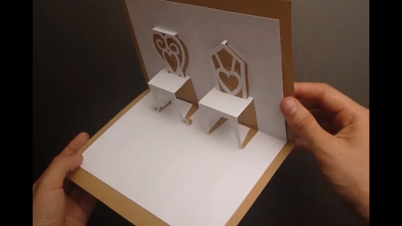 Chairs Pop Up Card Tutorial, Origamic Architecture
