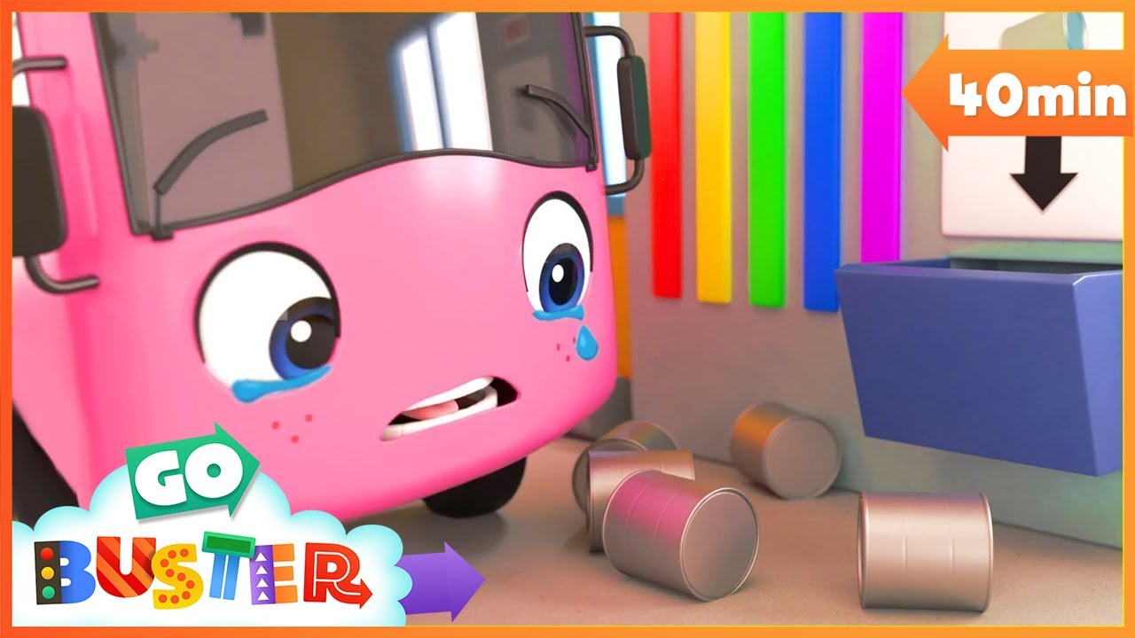 Buster Changes Color | Go Buster | Baby Cartoons | Kids Videos | ABCs and 123s