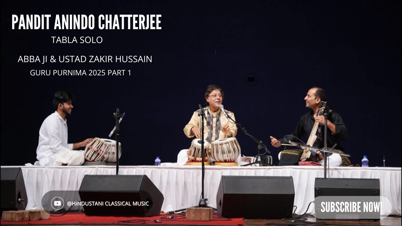 Pandit Anindo Chatterjee Tabla Solo at Abba ji & Ustad Zakir Hussain Guru Purnima 2025 Part 1.