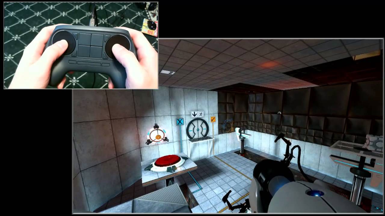 Steam Machine Beta - Controller and Portal Gameplay