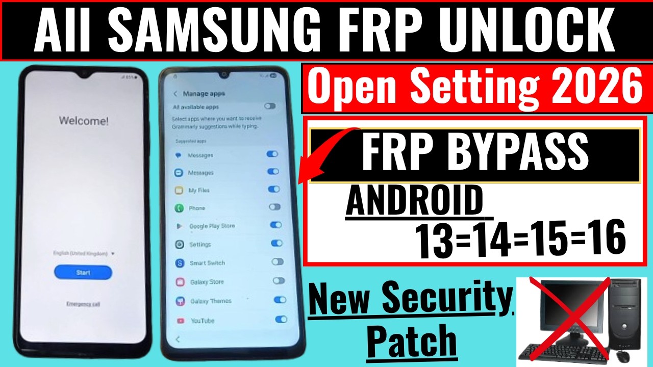 All Samsung FRP Bypass Android 13 16 🔓 2026 New Method   No PC   No ADB   Skip Google Lock ✅