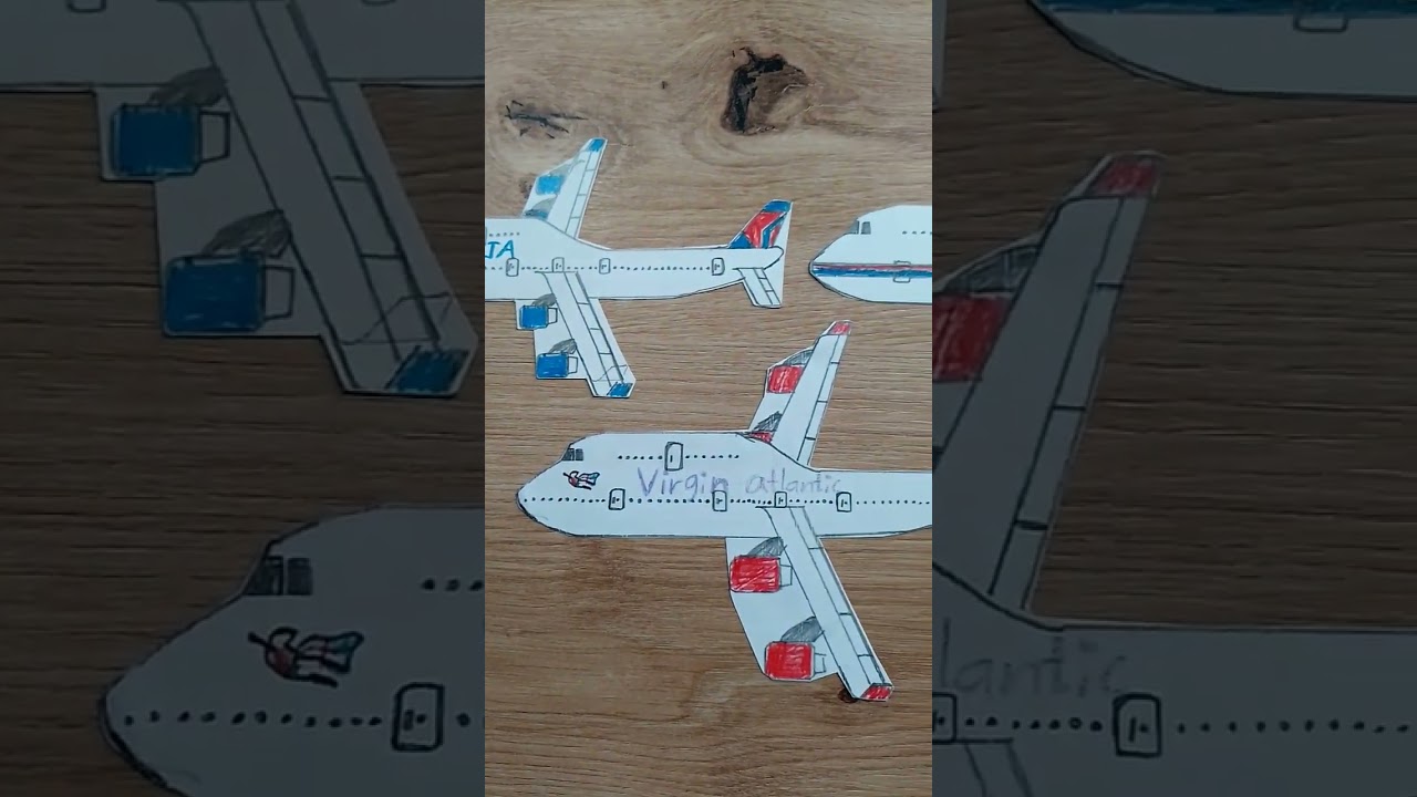 Boeing 747-400 planes #aviation #planes #shortvideo #art #drawing #shortsvideo #shorts