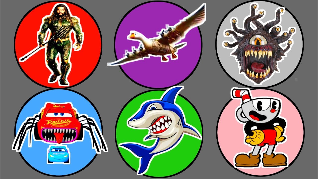 Spin Wheel !! Aquaman, Cup Head, Dungeon Dragons, McQueen Eater, Hiu Megalodon 