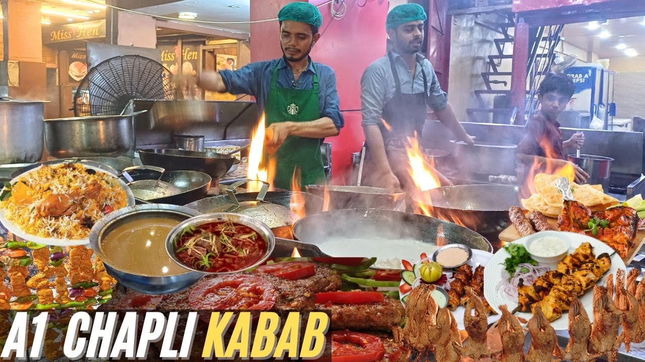 Karachi ke Chapli Kabab, Karahi, BBQ,Larkana Sajji, Nehari A One Peshawar Chapli Kabab 