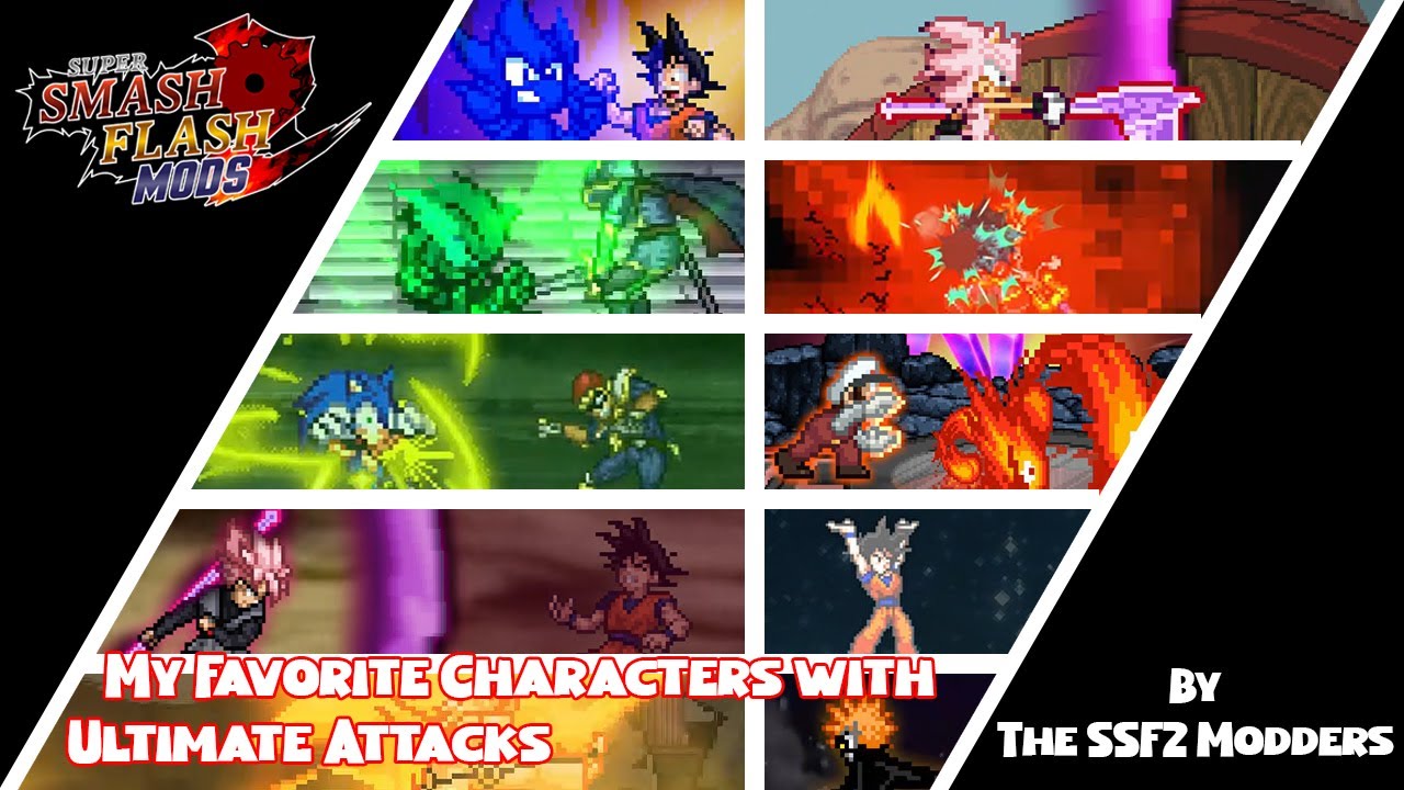 SSF2 Mods: My Favorite Characters with Ultimate Attacks (By The SSF2 Modders)