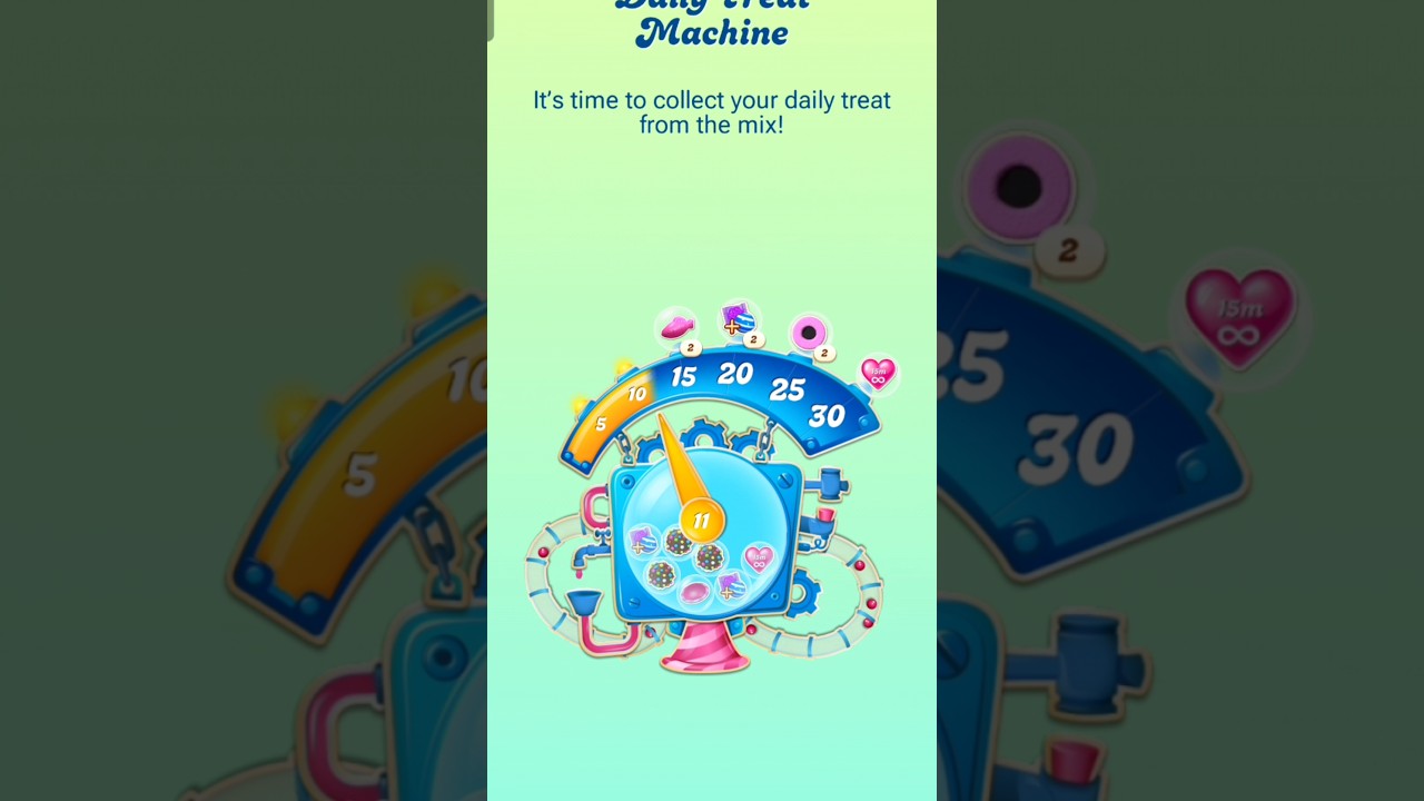 How to Win All Boosters For Free in ||| Candy Crush Saga Daily Treat Machine 