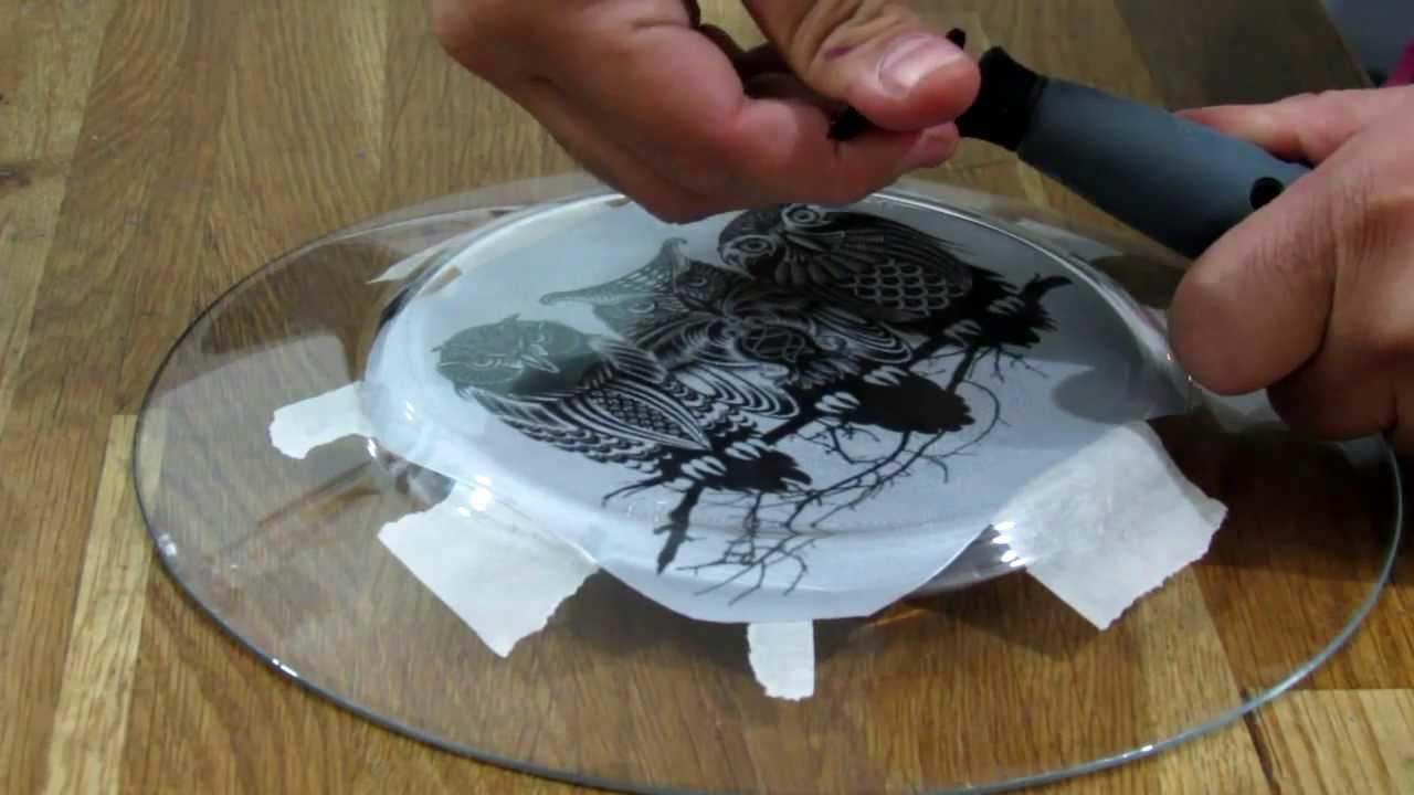 how to engrave on glass using dremel diamond bit