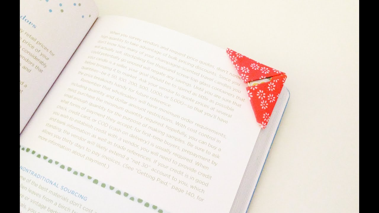 R&eacute;aliser un marque-pages en Origami
