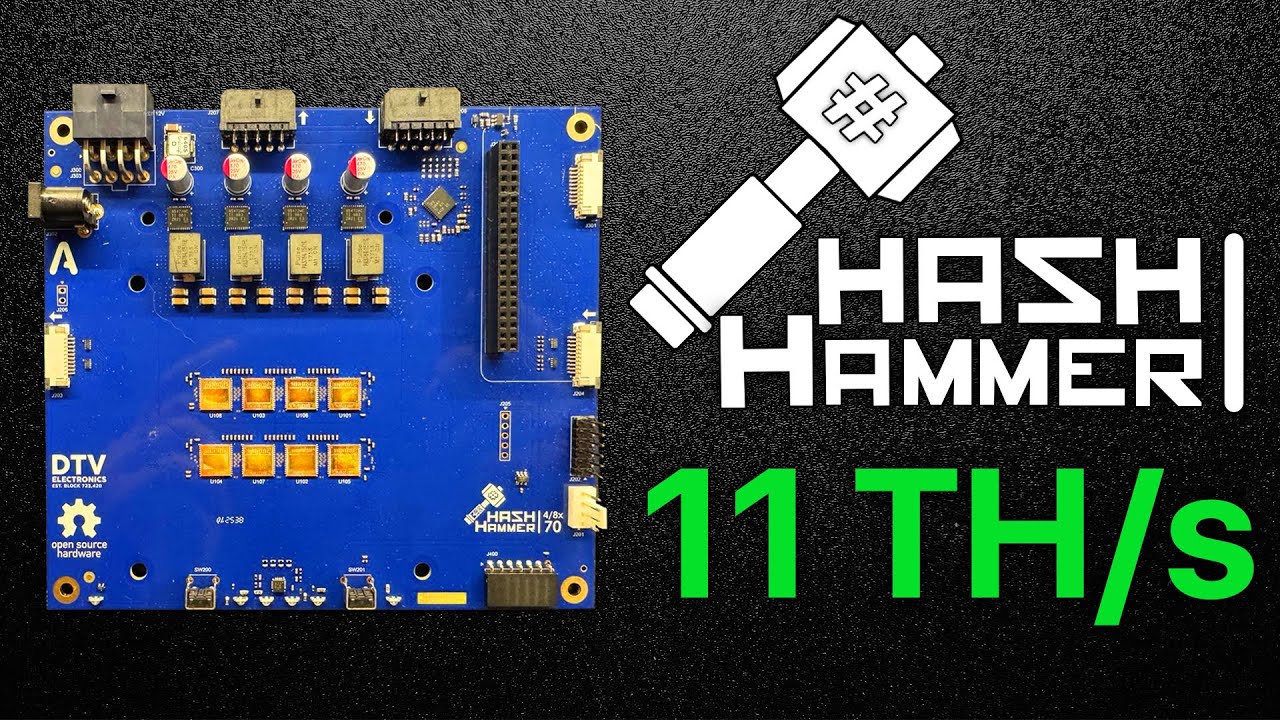 Соло-майнер биткойнов HashHammer — 8xBM1370, 11TH/s