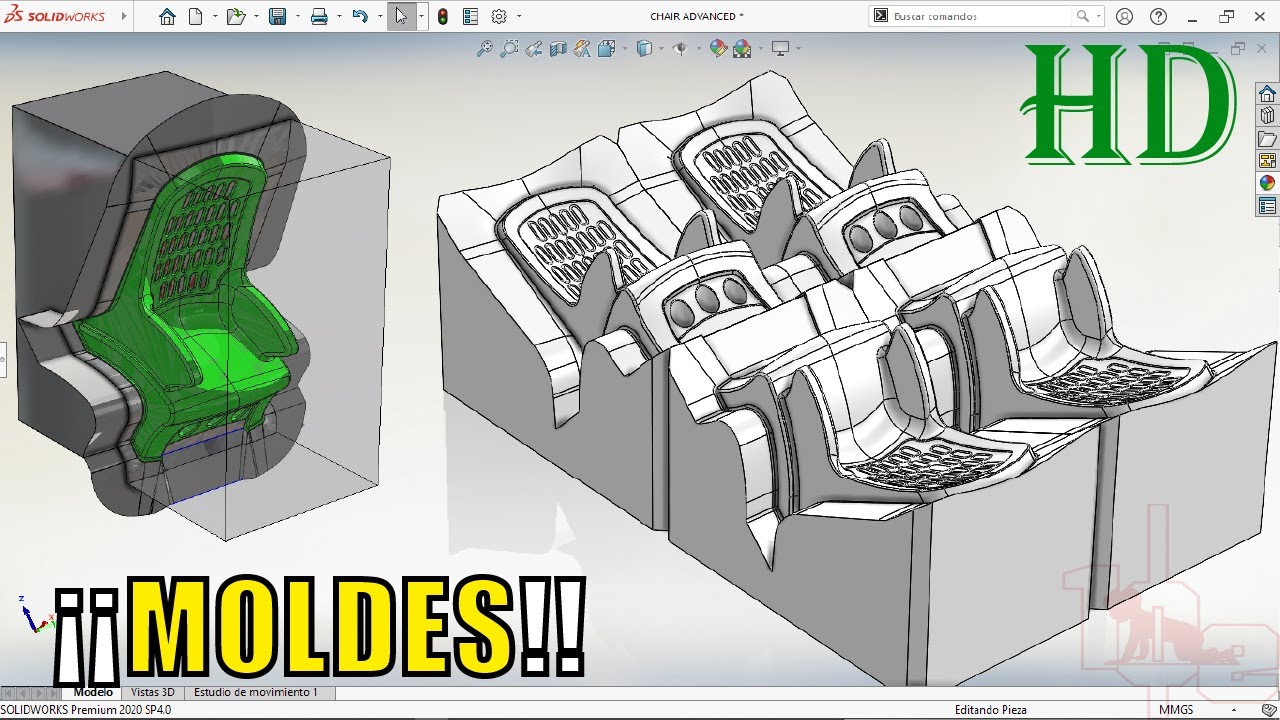 MOLDE EN SOLIDWORKS 2020 | CAVIDADES | CAVITY IN SOLIDWORKS 2020  | MOLD TOOLS