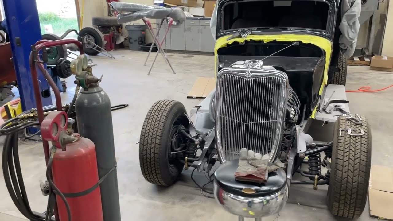 Part 2 Making a one piece hinged hood on a 1934 Ford Sedan.