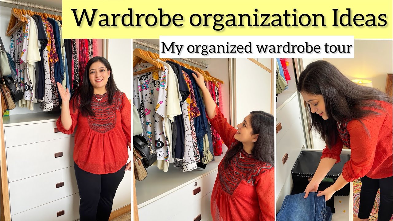 Wardrobe Organization Ideas|Space Saving Ideas|My Organized Wardrobe Tour|Women Wardrobe
