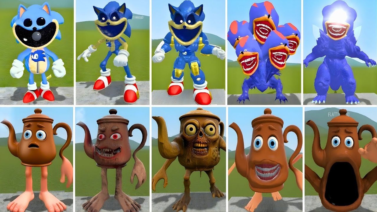 EVOLUTION OF SHADOW SONIC TAPES FAMILY VS ALL TA TA TA SAHUR EATER WHO WIN in Garry Mod!