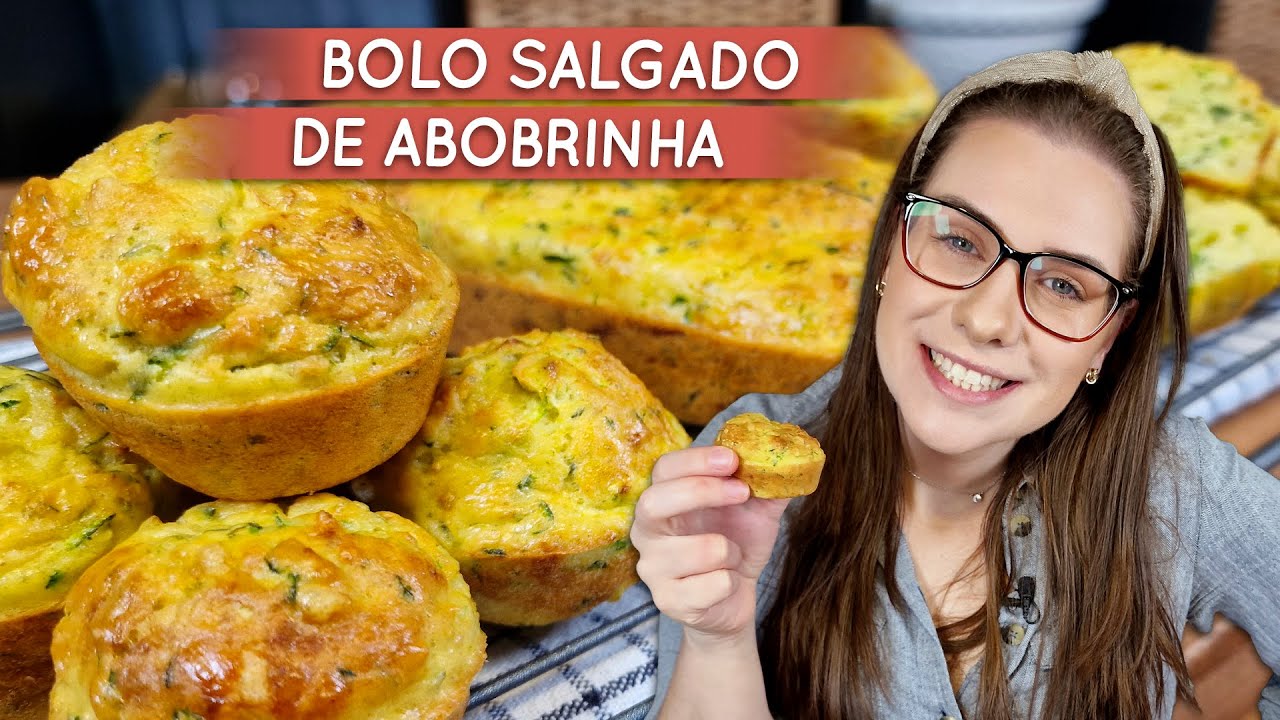 Bolo salgado de abobrinha | Bolo de legumes