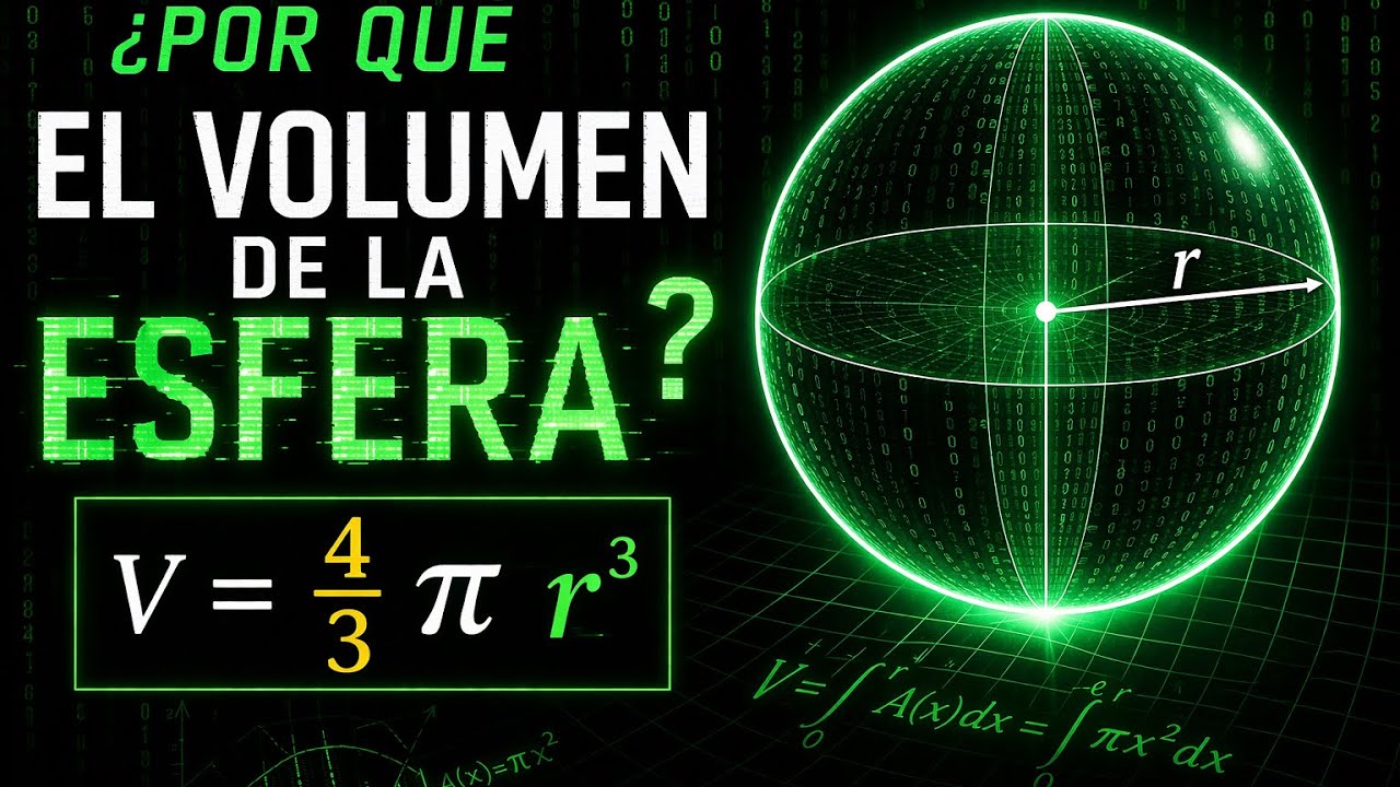 ¿Por qué el volumen de la esfera es (4/3)·π·r³? 🧠 | 3 demostraciones diferentes
