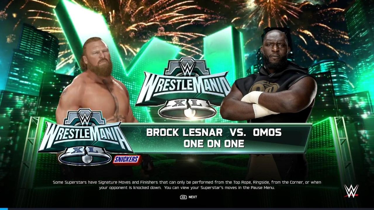 WWE 2K25 Brock Lesnar vs Omos | Wrestlemania 2023